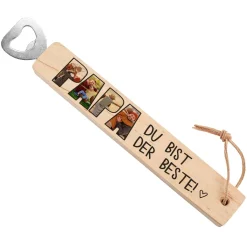 XL Flaschenöffner für den besten Papa mit Fotoaufdruck