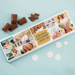 XL Foto-Schokolade mit 9 Fotos und Ihrem Wunschtext