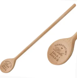 XL Holzlöffel - Gekocht mit Liebe - 60 x 8 cm - Kochlöffel