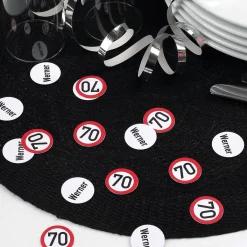 XL Konfetti mit Name zum 70. Geburtstag