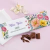 XL Schokolade mit Blumen Motiv und Wunschtext personalisiert | Süßes Dankeschön Geschenk für Frauen