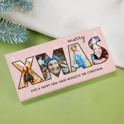 XMAS Schokolade zu Weihnachten mit Ihren Fotos und Text