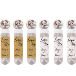 6x Seifenblasen - Love is in the air - mit Foto zur Hochzeit