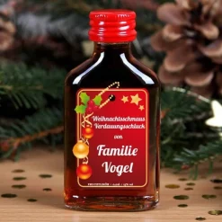 12x Weihnachtsschnaps mit Wunschnamen