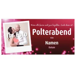 XXL Banner - für den Polterabend mit Foto