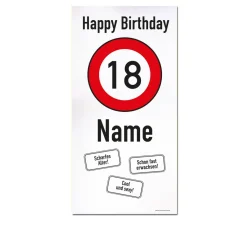 XXL-Banner - zum 18. Geburtstag im Hochformat