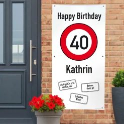 XXL-Banner zum 40. Geburtstag im Hochformat