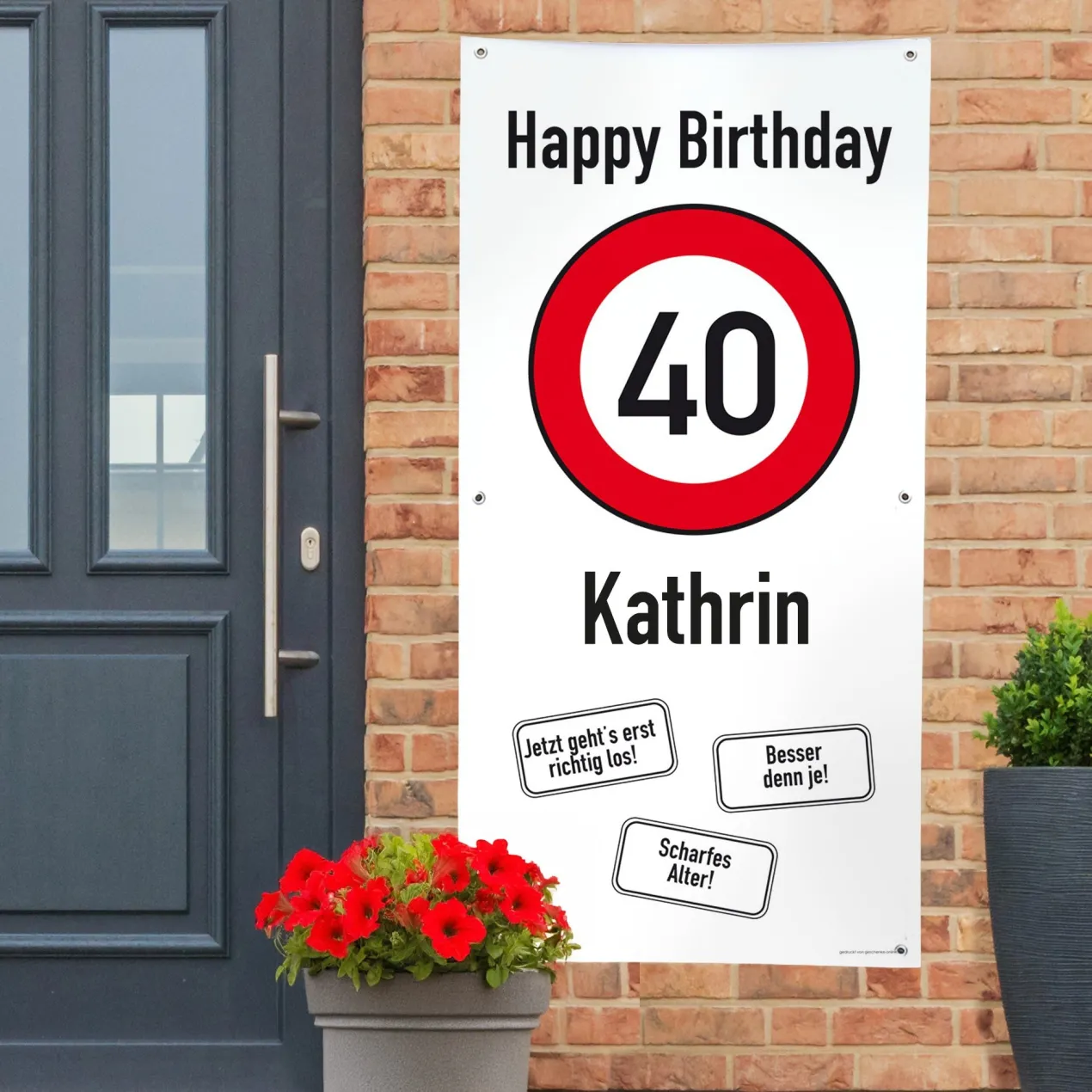 XXL-Banner zum 40. Geburtstag im Hochformat