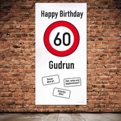 XXL-Banner zum 60. Geburtstag im Hochformat