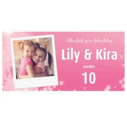 XXL-Banner zum Geburtstag mit Name, Alter und Foto