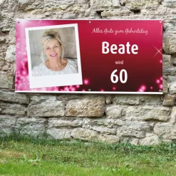 XXL-Banner zum Geburtstag mit Name, Alter und Foto
