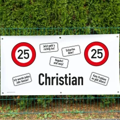 XXL-Banner zum Geburtstag mit Namen und Alter