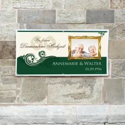 XXL-Banner zur Diamantenen Hochzeit mit Foto
