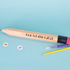 XXL Bleistift mit Radiergummi und Wunschtext in Übergröße! 35cm "Big Ideas"