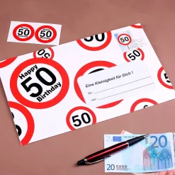 XXL Briefumschlag als Geldgeschenk zum 50. Geburtstag