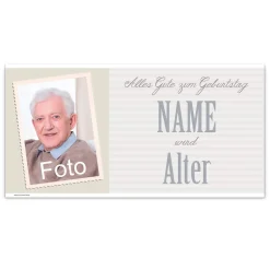 XXL Geburtstagsbanner mit Foto, Name und Alter
