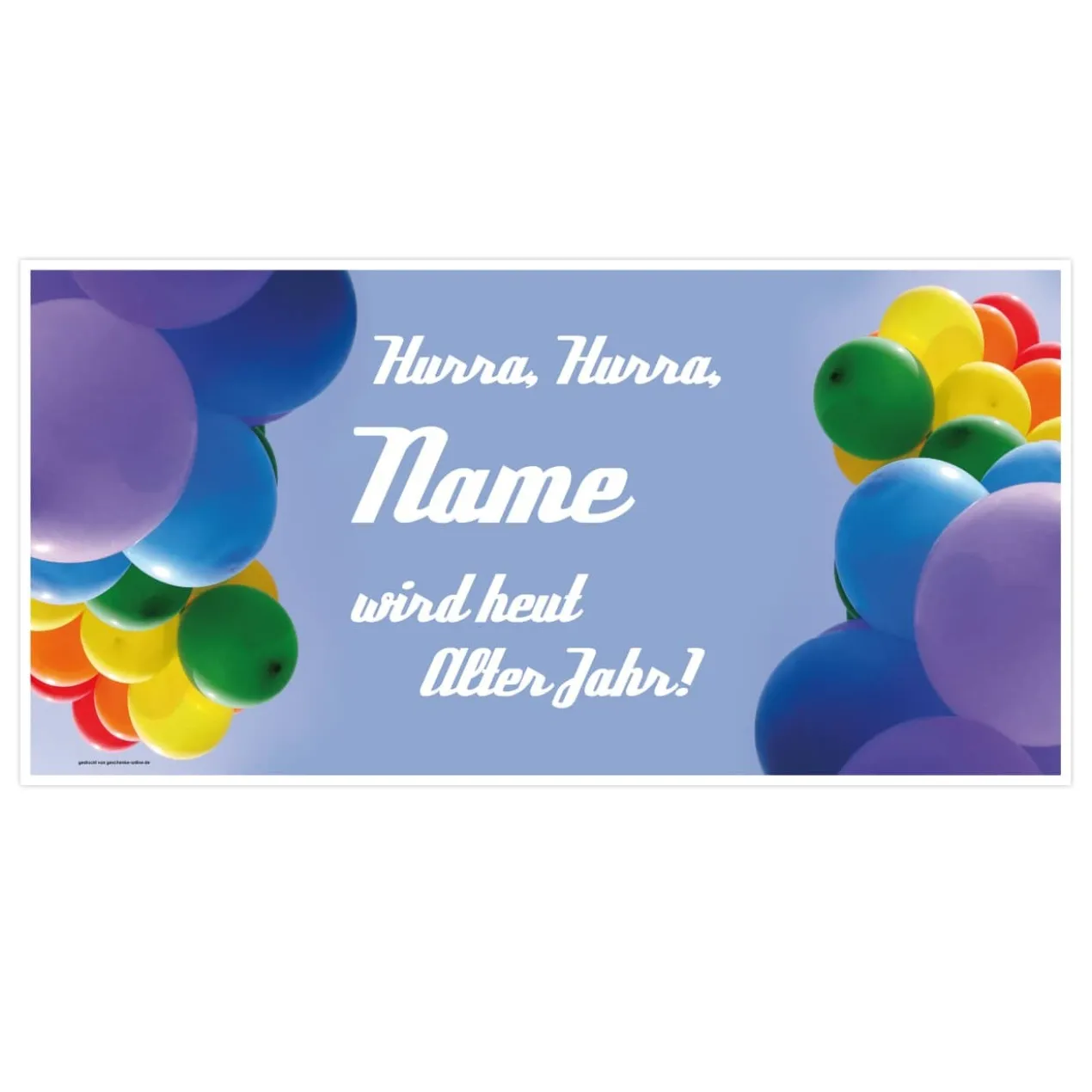 XXL Geburtstagsbanner - mit Luftballons