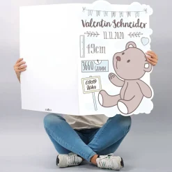 XXL Glückwunschkarte zur Geburt eines Jungen