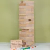 XXL Jenga Wackelturm als Gästebuch zur Hochzeit personalisiert mit Gravur & Geschenksack