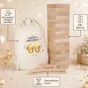 XXL Jenga Wackelturm als personalisiertes Gästebuch zum Geburtstag mit Geschenkesack | Kreatives Geschenk