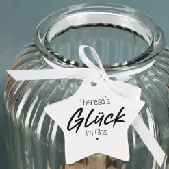 XXL Keksglas "Glück im Glas" mit Ihrem Wunschnamen