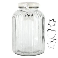 XXL Keksglas "Glück im Glas" mit Ihrem Wunschnamen