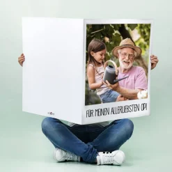 XXL Klappkarte Polaroid mit Foto und Wunschtext
