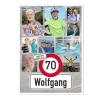 XXL Klappkarte zum Geburtstag mit Verkehrszeichen und 9 Fotos