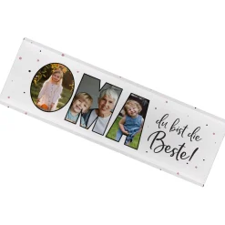 XXL Schokolade personalisierbar mit 3 Fotos als Geschenk für die beste Oma | 300 g
