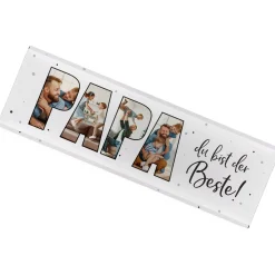 XXL Schokolade personalisiert mit 4 Fotos als Geschenk für den besten Papa | 300 g
