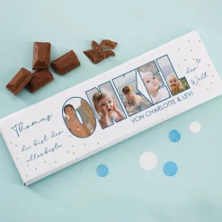 XXL Schokolade personalisierbar mit 5 Fotos | Geschenk für den besten Onkel | 300 g