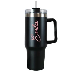 XXL Thermobecher personalisierbar mit Name | Auswahl Schriftfarbe | Thermo Cup 1,2 Liter
