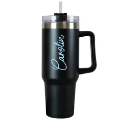 XXL Thermobecher personalisierbar mit Name | Auswahl Schriftfarbe | Thermo Cup 1,2 Liter