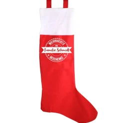 XXL Weihnachtssocke mit persönlichem Aufdruck für Weihnachtsgeschenke