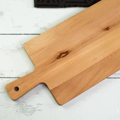 XXXL Servierbrett mit Gravur 'Schlemmerplatte' aus gedämpftem Buchenholz - personalisiert mit Name