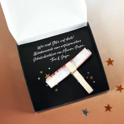 YOU DID IT - Geldgeschenk mit Goldprägung zu Abi, Schulabschluss & mehr