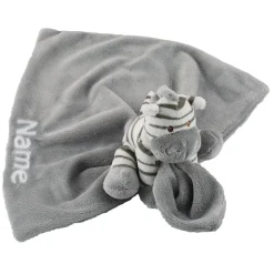 Zebra Kuscheltier und Rassel mit Namensstick