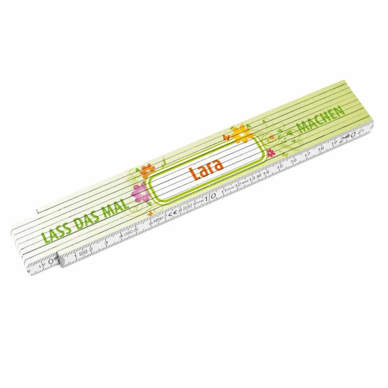 Zollstock mit Blumenmotiv für Frauen