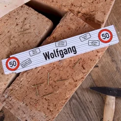 Zollstock zum 50. Geburtstag mit Wunschnamen
