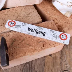 Zollstock zum 50. Geburtstag mit Wunschnamen