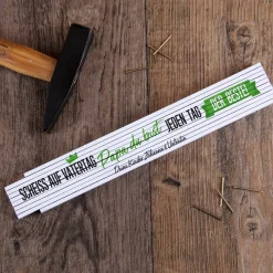 Zollstock zum Vatertag - Du bist jeden Tag der Beste! mit Wunschtext