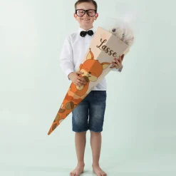 Zuckertüte mit Eichhörnchen-Motiv und Ihrem Wunschnamen bedruckt