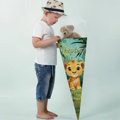 Zuckertüte mit kleinem Löwenbaby und Ihrem Wunschnamen