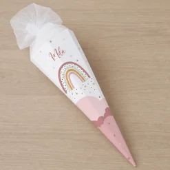 Zuckertüte mit Regenbogenmotiv für Mädchen
