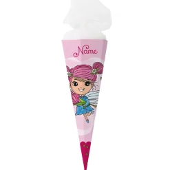 Zuckertüte - rosa Tulpenfee mit Name