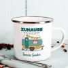 Zuhause ist da, wo wir parken - Emailletasse
