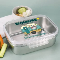 Zuhause ist da, wo wir parken! - Lunchbox für den Camper mit Wunschtext