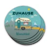 Zuhause ist da, wo wir parken - Untersetzer für Camper (4er Set)