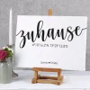 Zuhause - Leinwand mit Koordinaten und Ihren Wunschnamen