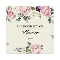 Zur Hochzeit - persönliche Flaschenaufkleber für Ihre Hochzeit